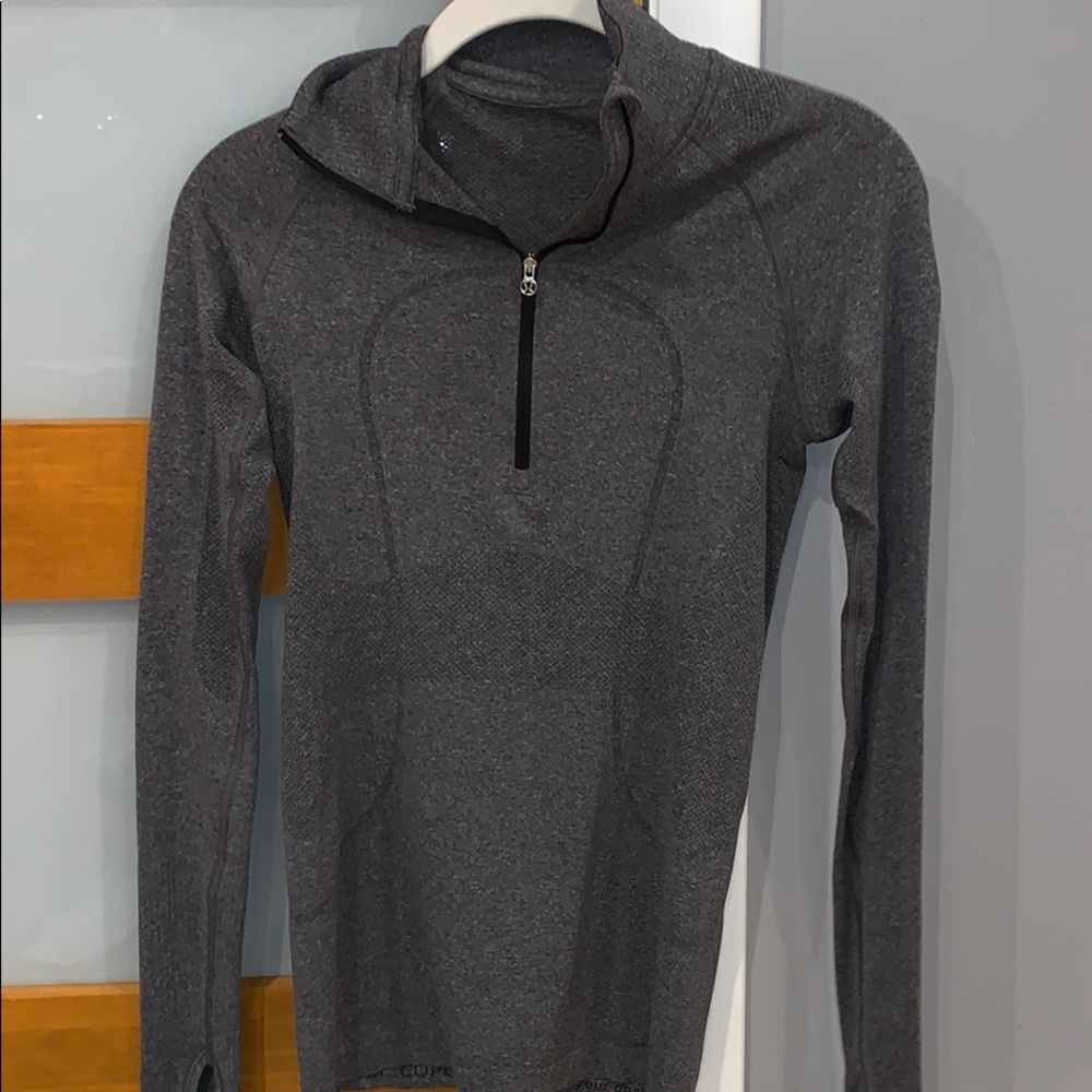 Gray Lulu Lemon long sleeve quarter zip